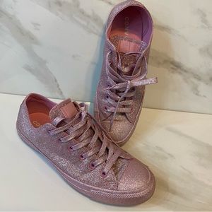 Pink Glittery Converse